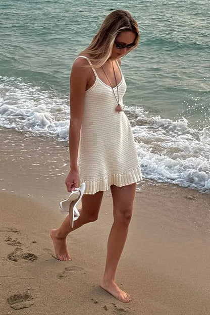 white Beach Cover-Up Dress